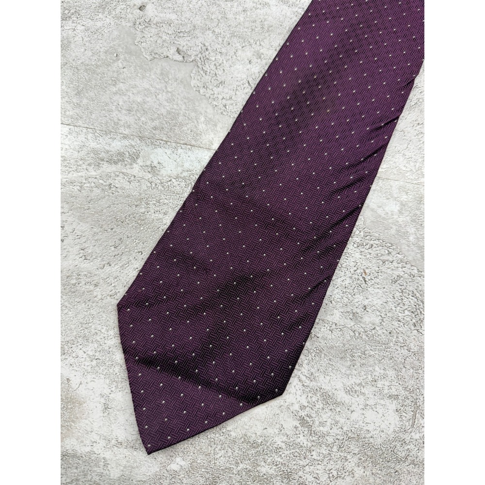 Polo Ralph Lauren Necktie Men OS Purple‎ Geometric Silk Hand Made USA
